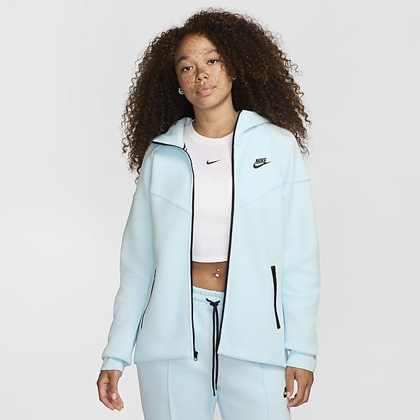 Womens Blue Hoodies Pullovers. Nike